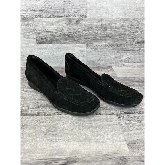 Easy Spirit Womens Size 10 Black Suede Loafers - Picture 1 of 8
